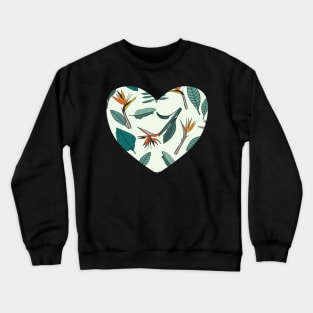 Bird of Paradise Flower Mint Green Crewneck Sweatshirt